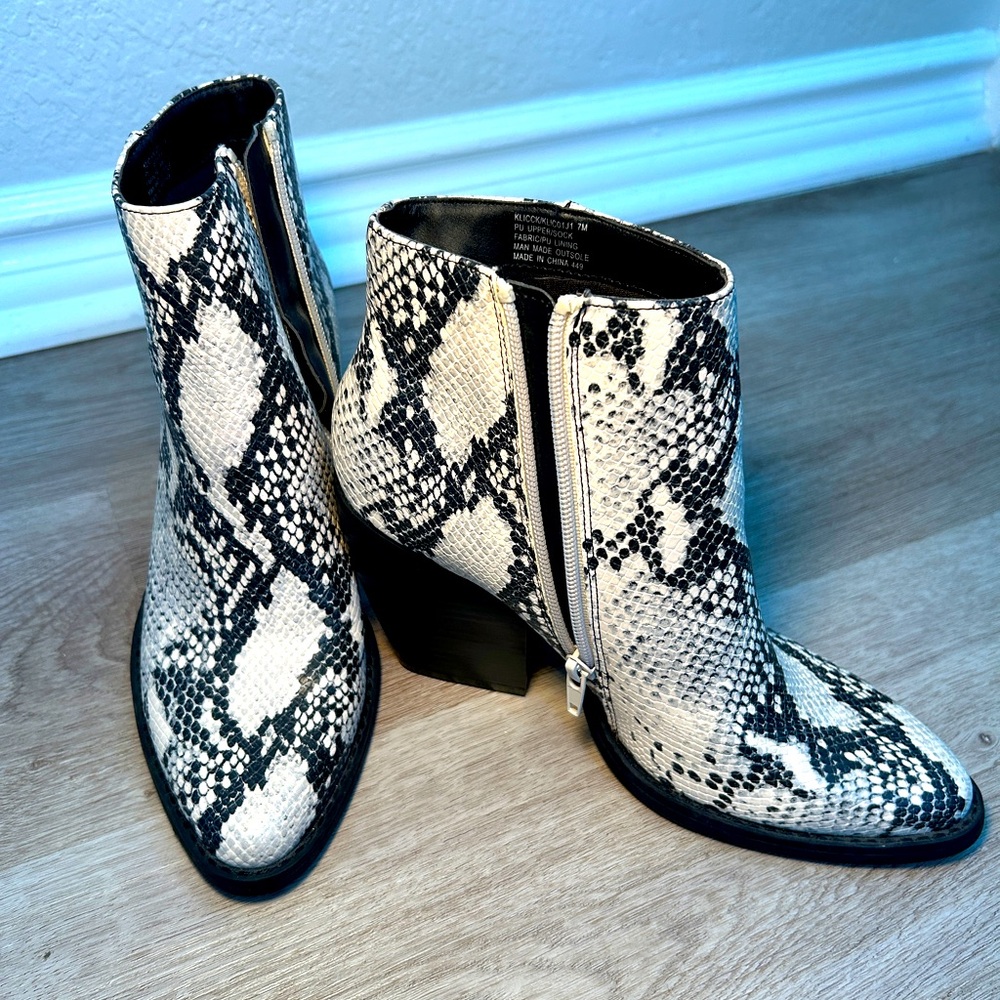 Madden Girl Snakeskin Ankle Boots